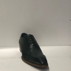 Duca shoes Italian leather green oxford point toe